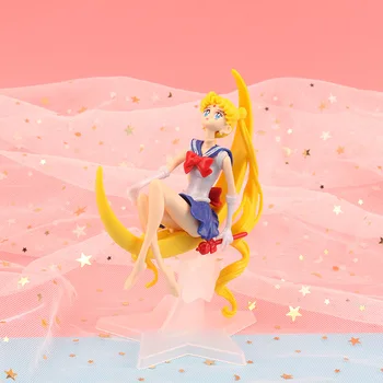 Anime Sailor Moon 15cm Tsukino Usagi Hahmo PVC Toiminta Kuva Lelu Nukke Kakku Koristeluun Kokoelma Malli Lahja