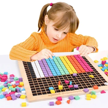 Lasten Puinen Pixel Blocks Palapeli Lelu Montessori Alussa Koulutus Lelu Geometria Palapeli Tangram Puinen Peli Lelut Lapsille Uusi