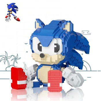 Uusi Sonic The Hedgehog Rakennuspalikoita Sarjakuva Pieniä Hiukkasia Koottu Block Malli-Nukkeja Anime Reuna Lapset Lelut, Lahjat