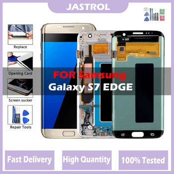 Alkuperäinen AMOLED LCD-Näyttö, Samsung Galaxy S7 Edge G935 G935F SM-G935FD LCD-Näyttö, Jossa Runko Kosketusnäyttö Polttaa Varjo