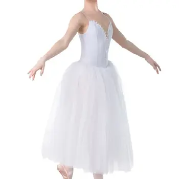 Ballet Tutu Hame Ammatillinen Tanssi Mekko, Pitkä Valkoinen Tutus Aikuisten Baletti Puvut