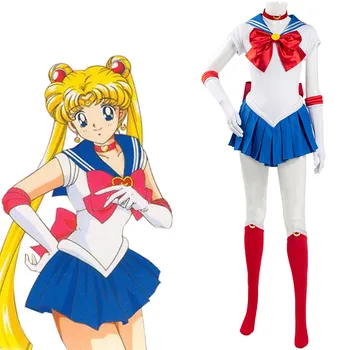 Tsukino Usagi Tsukino Cosplay Usagi Sailor Yhtenäinen Koko Puku Halloween Karnevaali Mekko Puku Tytöille