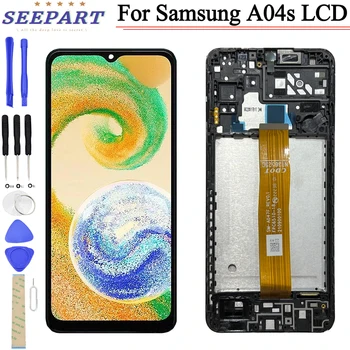 Testattu Työskennellä Samsung Galaxy A04s LCD-A047-Näyttö Kosketusnäyttö Digitizer Kokoonpano-korvaa Samsung A04s SM-A047F Lcd