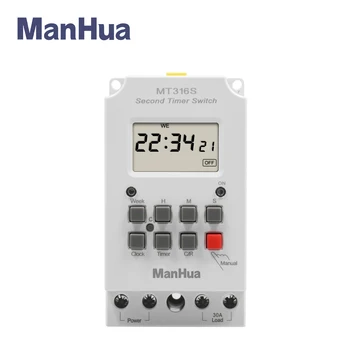 Manhua 220VAC 30A MT316S Digitaalinen Automaattinen Elektroninen Ohjelmoitava Ajastin Kytkin, jossa on CE-Temporizador Digitaalinen