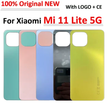 100% Alkuperäinen Xiaomi Mi 11 Lite-5G Taka-Ovi takakansi Akun Kansi Takaisin Lasi Akun Kotelo Liima-LOGO
