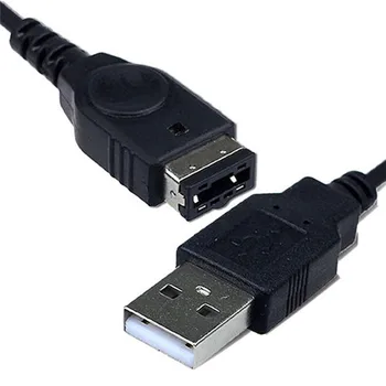 1KPL Musta USB-Lataus Etukäteen Line Johto Laturin Kaapeli/SP/GBA/GameBoy/Nintendo/DS