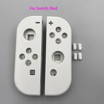 Alkuperäinen New Nintendo Vaihtaa OLED JoyCon Iloa Con Alkuperäinen Off White Korvaava Asunto Shell Tapauksessa W/ SR SL-Painiketta
