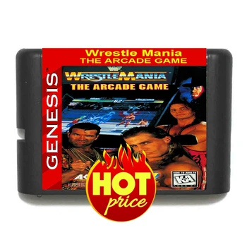 Uusi tulokas Wrestlemania 16bit MD Game Card Sega Mega Drive, Genesis