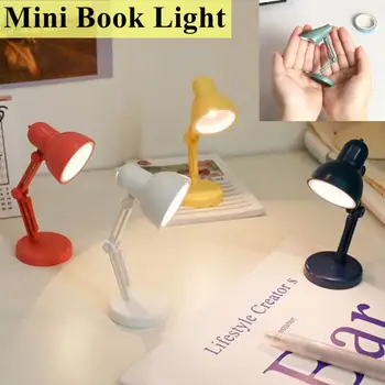 8 Väriä Mini pöytävalaisin, Jossa Leikkeen Kirjan Valo LED Taitettava Kotiin Huoneen Tietokone Night Light Eye Suojella Matkustaa Kannettava Kirja Valo