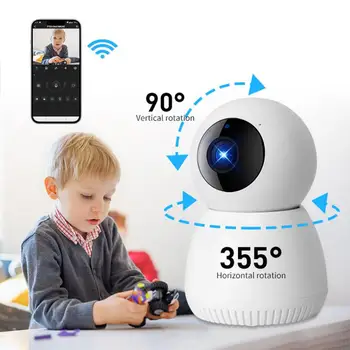 1080P WiFi-Vauva Seurata Langaton HD-Turvallisuus-IP-Kamera Automaattinen Seuranta 2-suuntainen Audio Äiti Kids Mini Kamera Sisäuima-Home-Alexa