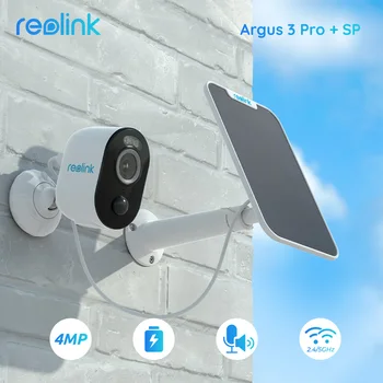Reolink Argus 3 Pro-Akku ulkouima-Kamera-2.4 G/5 ghz: n WiFi-Kamera 4MP Ihmisen/Auto-Tunnistus 2-suuntainen Audio Spotlight Smart Home Cam