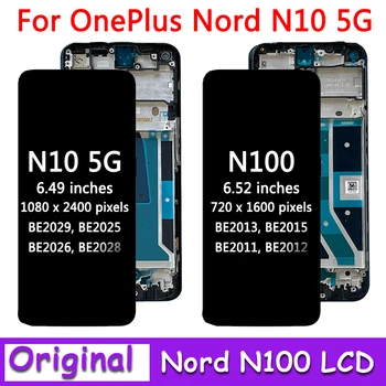 Alkuperäinen OnePlus Nord N10 5G BE2029 LCD-Näyttö Kosketusnäyttö Digitizer Vaihto Oneplus Nord N100 BE2013 LCD