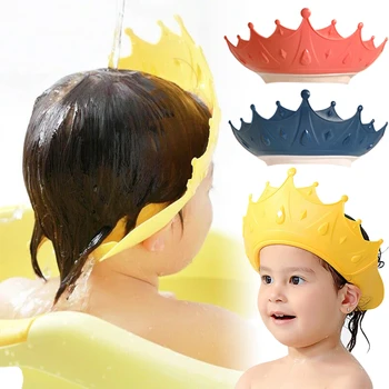 Vauva Suihku Shampoo Cap Säädettävä Kruunu Hattu Lapset Uiminen Suihku Caps Lapset Vedenpitävä Korva Suojaa Pestä Hiukset Hatut Päähineet