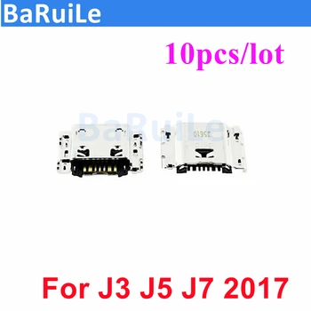 BaRuiLe 10pcs micro mini-usb-lataus-Portti dock-jack pistoke Samsung Galaxy J3 J330 J5 J530 J530F J7 J730 2017