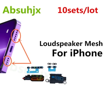 Absuhjx 10sets Net Kaiutin Mesh iPhone 11 12 Pro Max X XS Max XR 7 8 Plus 12 Mini Anti Kaiutin Pöly Tarra