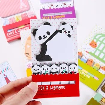 120 Kpl Sarjakuva Muistilaput Söpö Kissat Panda Eläinten Self-Stick Memo Tyynyt Home Office Söpö Toimistotarvikkeet Korean Paperitavarat