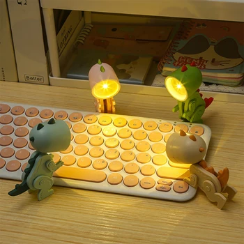 LED Mini Työpöydän koriste-lamppu Söpö dinosaurus Työpöydän Koriste Taitettava Kirja Kevyt Lasten Päivä Lahjoja
