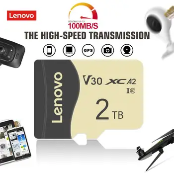 Lenovo UHS-I A2 Mikro TF SD-Kortti U3 SD/TF Flash-muistikortti 2 TT 1 TT 512GB 128GB 256GB 64GB TF Kortti Vedenpitävä Kamera/Puhelin