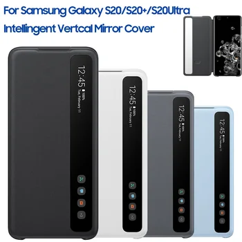 Smart Clear View Cover-Peili Tapauksessa Samsung Galaxy S20+ 5G EF-ZG985 S20 Ultra EF-ZG988 5G S20 Tapauksessa Älykäs Flip Case