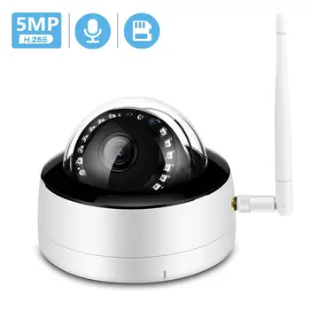 5MP Wifi-IP-Kamera, Sähköposti Hälytys P2P -, Infrapuna-Yö Langaton Kamera Audio 1080P HD-3MP Dome Turvallisuus CCTV Kamera, Wifi, SD-Korttipaikka