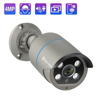 Techage 4MP POE-Kamera AI Älykäs kaksisuuntainen Audio Ulkouima-Kasvojen Tunnistus-IP66 Vedenpitävä CCTV videovalvonta IP-valvontakamera