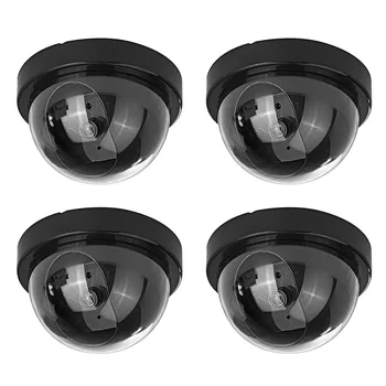 Kuuma Myynti 4 Kpl Nuken Turvallisuus CCTV Dome Kamera Vilkkuva Punainen LED-Valo Tarra Tarrat