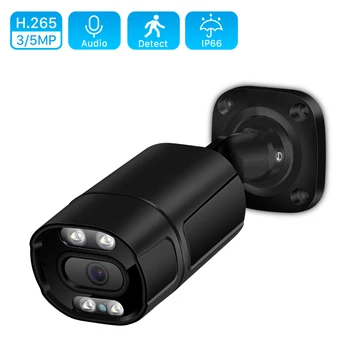 5MP Väri Night Vision-IP-Kamera Ulkouima-1080P POE Vedenpitävä kaksisuuntainen Audio POE-Kameran IP-Ai Ihmisen Havaitseminen Xmeye Kauko-View