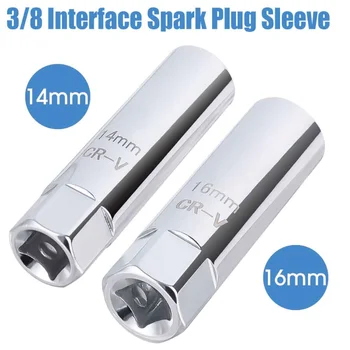 Spark Plug Socket Magneettinen 12 Kulma Ohut Seinä sytytystulppa-Avaimella 3/8 14/16mm Universal sytytystulpan Poisto Automaattinen Korjaus Työkalu