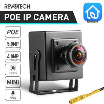 REVOTECH 5MP 4MP POE-Mini Audio-IP-Kamera 1,7 mm Fisheye Linssi Kotiin Sisäuima-CCTV Kamera PC Puhelimen Mobiili App